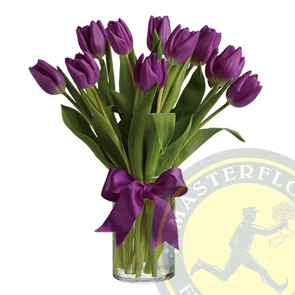 Mazzo di tulipani viola